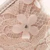 Elegant Nude Wedding Shoes Lace Appliques Rhinestone Cm Stiletto