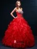 2015 Ball Gown Sweetheart Beading Sequins Organza Wedding Dresses