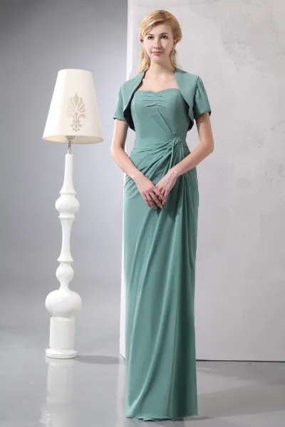 2015 Elegant Sweetheart Strapless Mother Of Bride Dress With Shawl