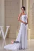 2015 Simple Sheath One Shoulder Pleated Sweep Train Wedding Dress Bridal Gown