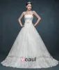 2015 Sweet Luxury Long-tailing Big Yards Beading Bridal Wedding Dress