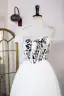 Sparkly White Acrylic Prom Dresses 2024 A-Line / Princess Spaghetti Straps Floor-Length / Long Tulle Sleeveless Formal Dresses