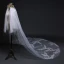 Modern / Fashion White Wedding Veils 2017 Tulle Lace Embroidered Appliques Wedding