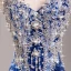Trumpet / Mermaid Luxury / Gorgeous 2017 Navy Blue Zipper Up Braid Crystal Rhinestone Court Train Satin Sequined V-Neck Casual Cocktail Party Evening Party Summer Sleeveless Evening Dresses