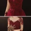 Illusion Burgundy Prom Dresses 2020 A-Line / Princess See-through Scoop Neck 3/4 Sleeve Appliques Lace Sequins Floor-Length / Long Ruffle Formal Dresses