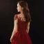 Romantic Burgundy Prom Dresses 2020 A-Line / Princess See-through Scoop Neck Long Sleeve Appliques Flower Beading Floor-Length / Long Ruffle Formal Dresses