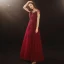 Romantic Burgundy Prom Dresses 2020 A-Line / Princess See-through Scoop Neck Long Sleeve Appliques Flower Beading Floor-Length / Long Ruffle Formal Dresses