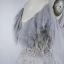 Schöne Grau Ballkleider 2020 Ballkleid Spaghettiträger Ärmellos Perlenstickerei Pailletten Sweep / Pinsel Zug Rüschen Rückenfreies Festliche Kleider