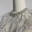 High End Champagner Roter Teppich Abendkleider Mit Schal 2020 Meerjungfrau Tiefer V-Ausschnitt Ärmellos Perlenstickerei Feder Sweep / Pinsel Zug Rückenfreies Festliche Kleider