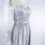 Haut de Gamme Gris Robe De Soirée 2020 Princesse Transparentes Encolure Dégagée Manches Longues Plumes Ceinture Perlage Paillettes Train De Balayage Volants Robe De Ceremonie
