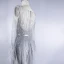 Haut de Gamme Gris Robe De Soirée 2020 Princesse Transparentes Encolure Dégagée Manches Longues Plumes Ceinture Perlage Paillettes Train De Balayage Volants Robe De Ceremonie