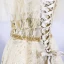 Chic / Belle Doré Robe De Bal 2020 Princesse Bustier Sans Manches Perlage Paillettes Train De Balayage Volants Dos Nu Robe De Ceremonie