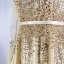 High End Gold Ballkleider 2020 A Linie Durchsichtige Rundhalsausschnitt Lange Ärmel Feder Stoffgürtel Perlenstickerei Pailletten Sweep / Pinsel Zug Rüschen Festliche Kleider