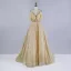 Meilleur Champagne Robe De Bal 2020 Princesse Bretelles Spaghetti Sans Manches Perlage Paillettes Train De Balayage Volants Dos Nu Robe De Ceremonie