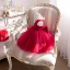 Lovely Red Birthday Flower Girl Dresses 2020 Ball Gown Scoop Neck Sleeveless Bow Short Ruffle Wedding Party Dresses