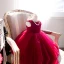 Lovely Red Birthday Flower Girl Dresses 2020 Ball Gown Scoop Neck Sleeveless Bow Short Ruffle Wedding Party Dresses