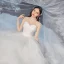 Vintage / Retro Ivory See-through Bridal Wedding Dresses 2020 Ball Gown High Neck Long Sleeve Backless Beading Pearl Glitter Tulle Cathedral Train Ruffle