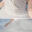 Vintage / Retro Ivory See-through Bridal Wedding Dresses 2020 Ball Gown High Neck Long Sleeve Backless Beading Pearl Glitter Tulle Cathedral Train Ruffle