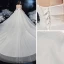 Vintage / Retro Ivory See-through Bridal Wedding Dresses 2020 Ball Gown High Neck Long Sleeve Backless Beading Pearl Glitter Tulle Cathedral Train Ruffle