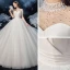 Vintage / Retro Ivory See-through Bridal Wedding Dresses 2020 Ball Gown High Neck Long Sleeve Backless Beading Pearl Glitter Tulle Cathedral Train Ruffle