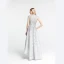High Low Grey Lace Dancing Prom Dresses 2020 A-Line / Princess High Neck Short Sleeve Handmade  Beading Asymmetrical Formal Dresses