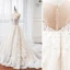 Luxe Champagne Transparentes La Mariée Robe De Mariée 2020 Princesse Encolure Dégagée Sans Manches Appliques En Dentelle Perlage Perle Cathedral Train Volants