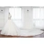 Illusion White Bridal Wedding Dresses 2020 Ball Gown See-through High Neck Sleeveless Appliques Lace Beading Royal Train Ruffle