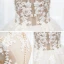 Illusion White Bridal Wedding Dresses 2020 Ball Gown See-through High Neck Sleeveless Appliques Lace Beading Royal Train Ruffle