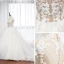 Illusion White Bridal Wedding Dresses 2020 Ball Gown See-through High Neck Sleeveless Appliques Lace Beading Royal Train Ruffle