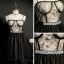 Fashion Black Homecoming Graduation Dresses 2020 A-Line / Princess Spaghetti Straps Sleeveless Rhinestone Sash Short Ruffle Backless Formal Dresses