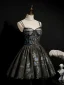 Best Black Cocktail Dresses 2020 Ball Gown Spaghetti Straps Sleeveless Beading Sequins Short Ruffle Backless Formal Dresses