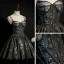 Best Black Cocktail Dresses 2020 Ball Gown Spaghetti Straps Sleeveless Beading Sequins Short Ruffle Backless Formal Dresses