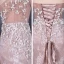 High-end Perle Rosa Selskapskjoler 2020 Trompet / Havfrue Kjæreste Uten Ermer Appliques Blomst Beading Perle Chapel Train Buste Ryggløse Formelle Kjoler