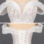 Luxury / Gorgeous Ivory Bridal Wedding Dresses 2020 Ball Gown Off-The-Shoulder Short Sleeve Backless Glitter Tulle Appliques Lace Beading Cathedral Train Ruffle