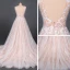 Meilleur Champagne La Mariée Robe De Mariée 2020 Princesse Transparentes Encolure Dégagée Sans Manches Dos Nu Appliques En Dentelle Perlage Glitter Tulle Tribunal Train Volants