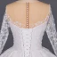 Luxe Ivoire Transparentes La Mariée Robe De Mariée 2020 Robe Boule Encolure Dégagée Manches Longues Fait main Perlage Glitter Tulle Cathedral Train
