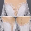 Luxe Ivoire Transparentes La Mariée Robe De Mariée 2020 Robe Boule Encolure Dégagée Manches Longues Fait main Perlage Glitter Tulle Cathedral Train