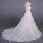 High-end Champagne Bridal Wedding Dresses 2020 Ball Gown Shoulders Bow V-Neck Sleeveless Backless Appliques Lace Beading Glitter Tulle Court Train Ruffle