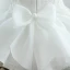 Chic / Beautiful White Organza Flower Girl Dresses 2020 Ball Gown Scoop Neck Long Sleeve Appliques Lace Beading Bow Short Ruffle Wedding Party Dresses