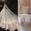 Romantic Champagne Bridal Wedding Dresses 2020 Ball Gown See-through Scoop Neck Long Sleeve Backless Beading Sequins Glitter Tulle Cathedral Train Ruffle