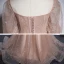 Style Victorien Champagne Robe De Bal 2020 Princesse Encolure Carrée Gonflée Manches Courtes Ceinture Paillettes Train De Balayage Volants Dos Nu Robe De Ceremonie