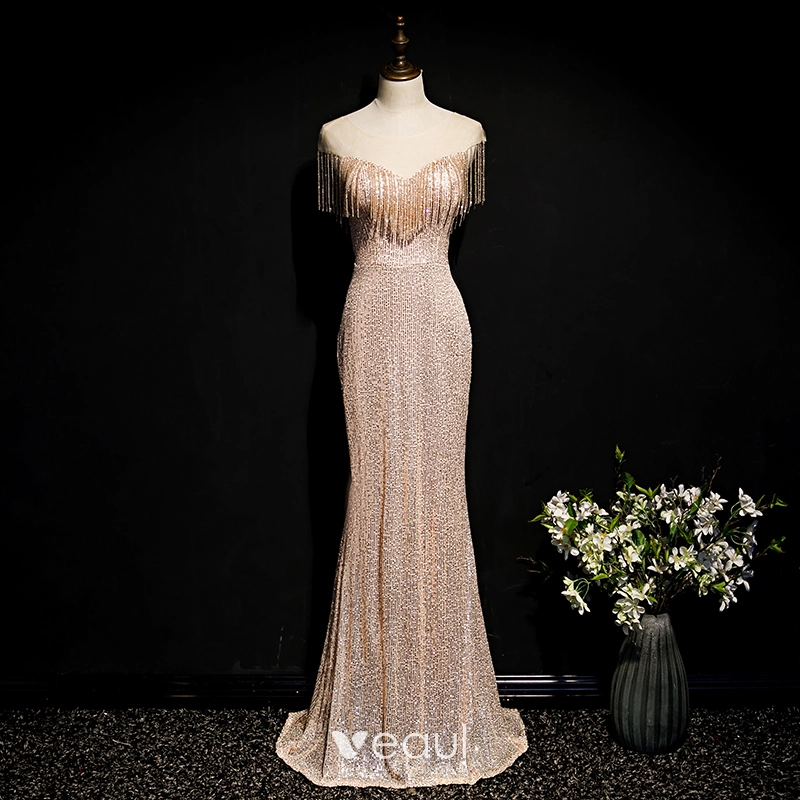 Strapless Tassel Prom Dresses, Mermaid 2020 Prom Dresses Strapless Tassel Prom Dresses, Mermaid 2020 Prom Dresses