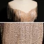 Scintillantes Champagne Doré Paillettes Robe De Soirée 2020 Trompette / Sirène Transparentes Encolure Dégagée Sans Manches Perlage Gland Longue Dos Nu Robe De Ceremonie