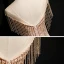 Scintillantes Champagne Doré Paillettes Robe De Soirée 2020 Trompette / Sirène Transparentes Encolure Dégagée Sans Manches Perlage Gland Longue Dos Nu Robe De Ceremonie