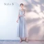 Affordable Sky Blue Bridesmaid Dresses 2020 A-Line / Princess Backless Appliques Lace Ankle Length Ruffle