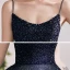 Meilleur Noire Dansant Robe De Bal 2020 Princesse Bretelles Spaghetti Sans Manches Paillettes Perlage Glitter Polyester Longue Volants Dos Nu Robe De Ceremonie