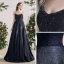 Meilleur Noire Dansant Robe De Bal 2020 Princesse Bretelles Spaghetti Sans Manches Paillettes Perlage Glitter Polyester Longue Volants Dos Nu Robe De Ceremonie