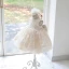 Elegant Champagne Birthday Flower Girl Dresses 2020 Ball Gown Scoop Neck Sleeveless Appliques Lace Beading Sash Short Ruffle Wedding Party Dresses