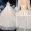 Style Victorien Champagne Transparentes La Mariée Robe De Mariée 2020 Robe Boule Col Haut Gonflée Manches Longues Dos Nu Perlage Paillettes Glitter Tulle Cathedral Train Volants