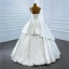 Luxury / Gorgeous White Satin Bridal Wedding Dresses 2020 Ball Gown One-Shoulder Sleeveless Backless Appliques Lace Handmade  Beading Floor-Length / Long Ruffle
